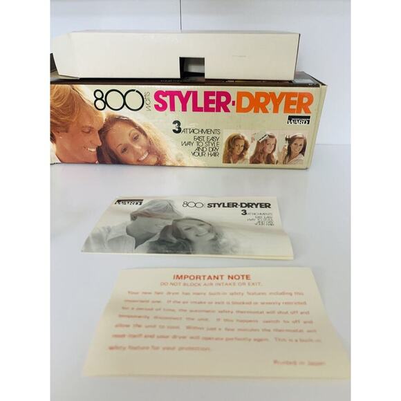 New In Box 1970s Hair Dryer 800 Watt Vintage Montgomery Ward Original Box New - Picture 4 of 11